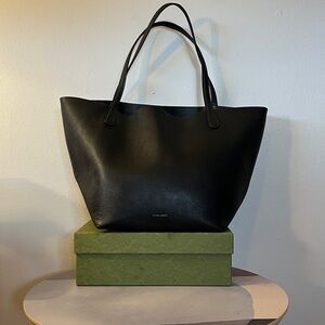 Mansur Gavriel Everyday Soft Tote in Black. Convertible east-west north-south!